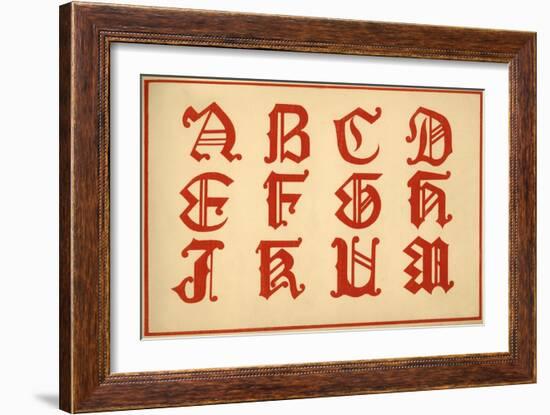 Alphabet, letters A-M, upper case-Unknown-Framed Giclee Print