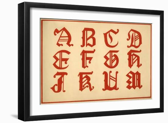 Alphabet, letters A-M, upper case-Unknown-Framed Giclee Print