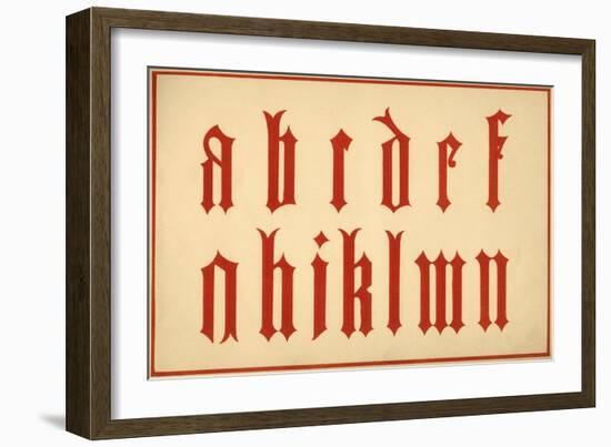 Alphabet, letters a-n, lower case-Unknown-Framed Giclee Print