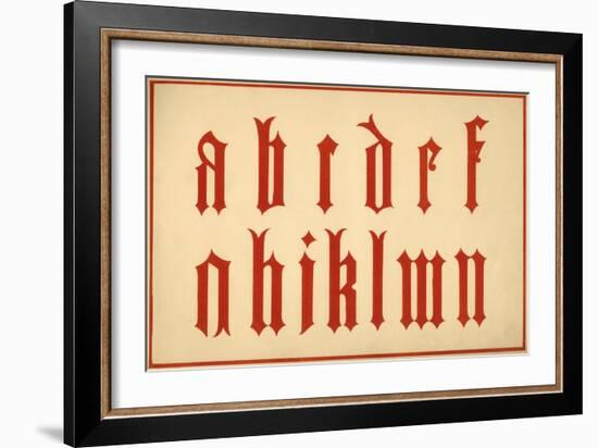 Alphabet, letters a-n, lower case-Unknown-Framed Giclee Print