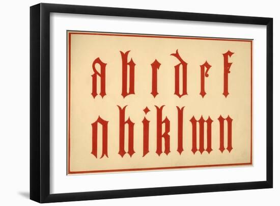 Alphabet, letters a-n, lower case-Unknown-Framed Giclee Print