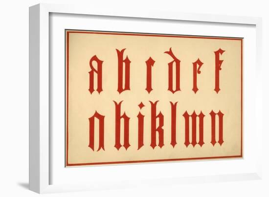 Alphabet, letters a-n, lower case-Unknown-Framed Giclee Print