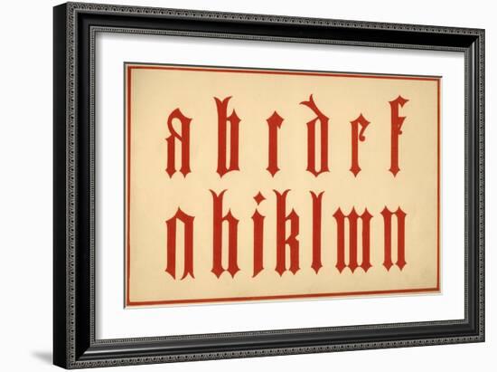 Alphabet, letters a-n, lower case-Unknown-Framed Giclee Print