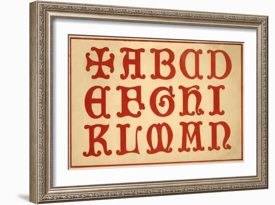 Alphabet, letters A-N, upper case-Unknown-Framed Giclee Print