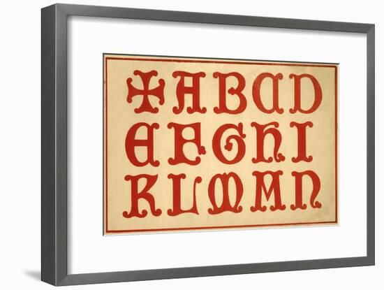 Alphabet, letters A-N, upper case-Unknown-Framed Giclee Print