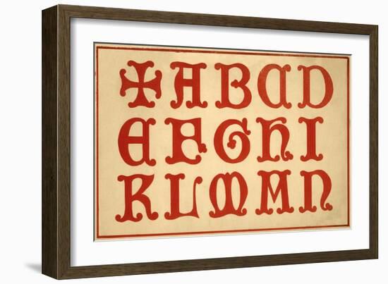 Alphabet, letters A-N, upper case-Unknown-Framed Giclee Print