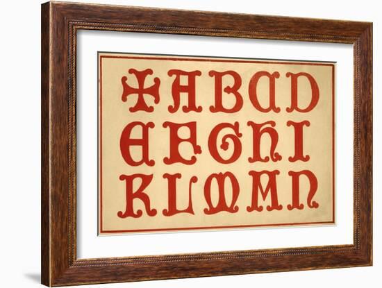 Alphabet, letters A-N, upper case-Unknown-Framed Giclee Print