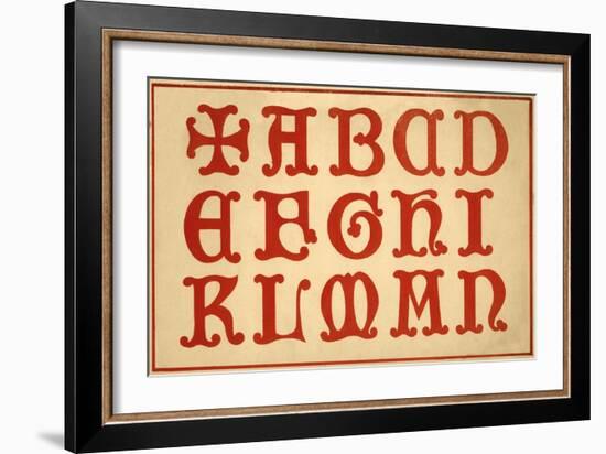 Alphabet, letters A-N, upper case-Unknown-Framed Giclee Print