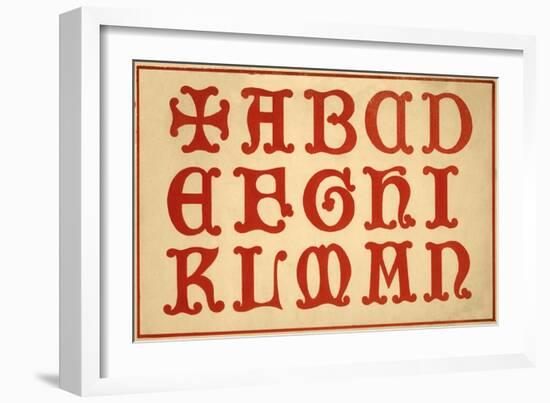 Alphabet, letters A-N, upper case-Unknown-Framed Giclee Print