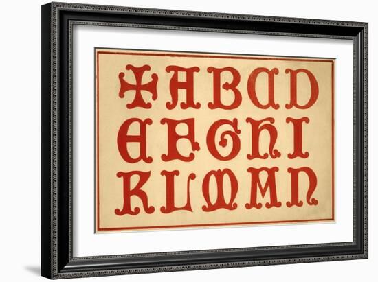 Alphabet, letters A-N, upper case-Unknown-Framed Giclee Print