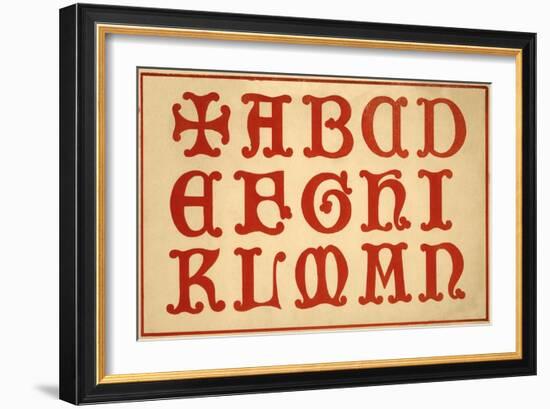 Alphabet, letters A-N, upper case-Unknown-Framed Giclee Print