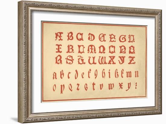 Alphabet, letters A-Z, upper and lower case-Unknown-Framed Giclee Print