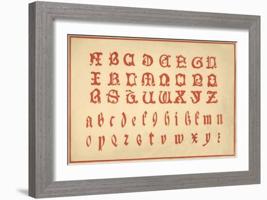 Alphabet, letters A-Z, upper and lower case-Unknown-Framed Giclee Print