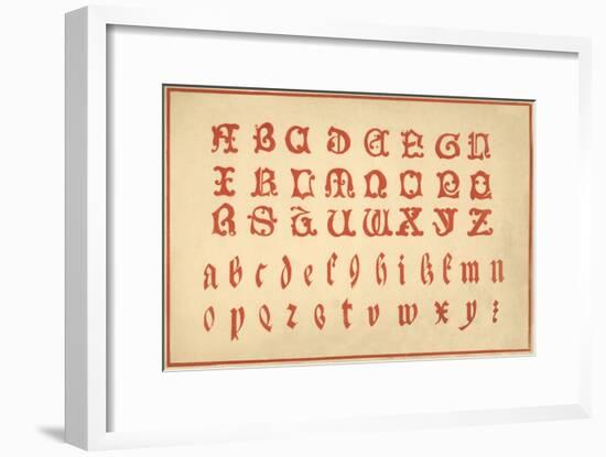 Alphabet, letters A-Z, upper and lower case-Unknown-Framed Giclee Print