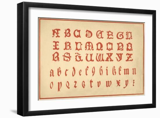 Alphabet, letters A-Z, upper and lower case-Unknown-Framed Giclee Print