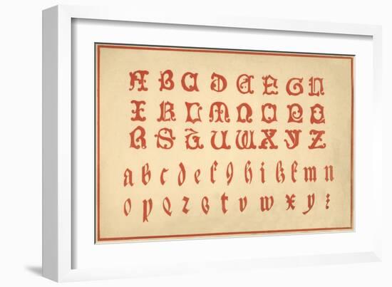 Alphabet, letters A-Z, upper and lower case-Unknown-Framed Giclee Print