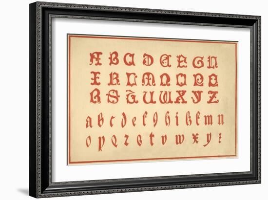 Alphabet, letters A-Z, upper and lower case-Unknown-Framed Giclee Print