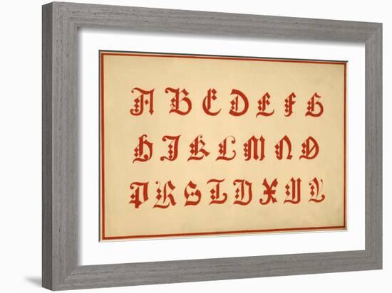 Alphabet, letters A-Z, upper case-Unknown-Framed Giclee Print