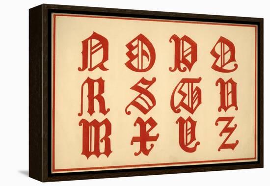 Alphabet, letters N-Z, upper case-Unknown-Framed Premier Image Canvas