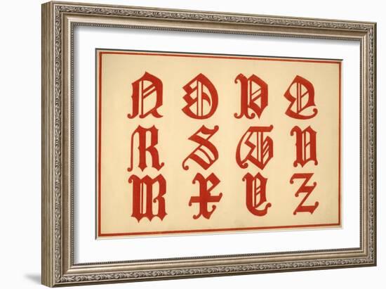 Alphabet, letters N-Z, upper case-Unknown-Framed Giclee Print