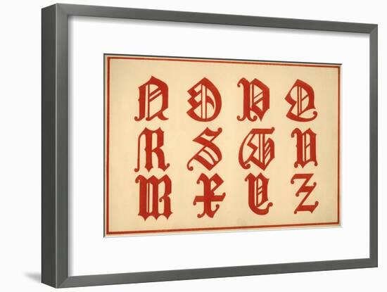 Alphabet, letters N-Z, upper case-Unknown-Framed Giclee Print