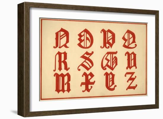 Alphabet, letters N-Z, upper case-Unknown-Framed Giclee Print