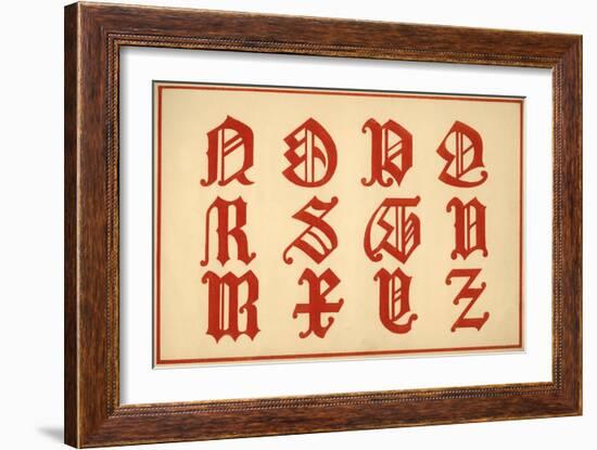 Alphabet, letters N-Z, upper case-Unknown-Framed Giclee Print