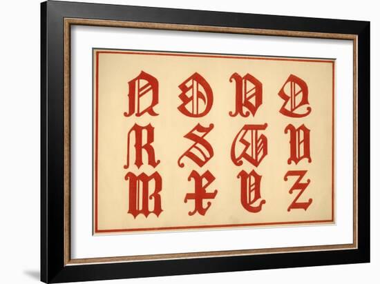 Alphabet, letters N-Z, upper case-Unknown-Framed Giclee Print