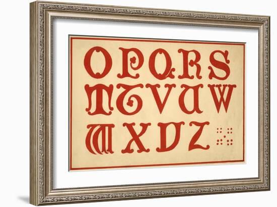 Alphabet, letters O-Z, upper case-Unknown-Framed Giclee Print