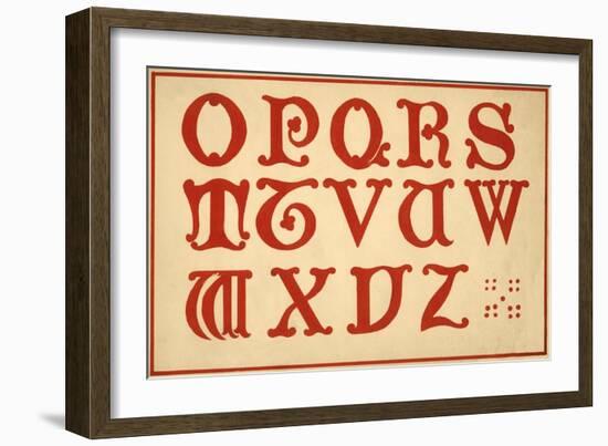 Alphabet, letters O-Z, upper case-Unknown-Framed Giclee Print