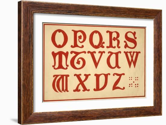 Alphabet, letters O-Z, upper case-Unknown-Framed Giclee Print