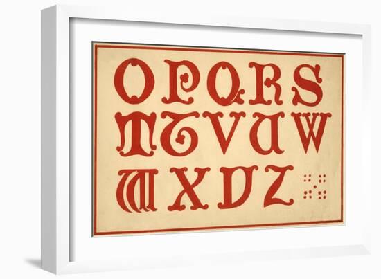 Alphabet, letters O-Z, upper case-Unknown-Framed Giclee Print