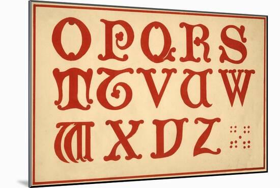 Alphabet, letters O-Z, upper case-Unknown-Mounted Giclee Print