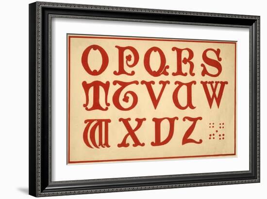 Alphabet, letters O-Z, upper case-Unknown-Framed Giclee Print