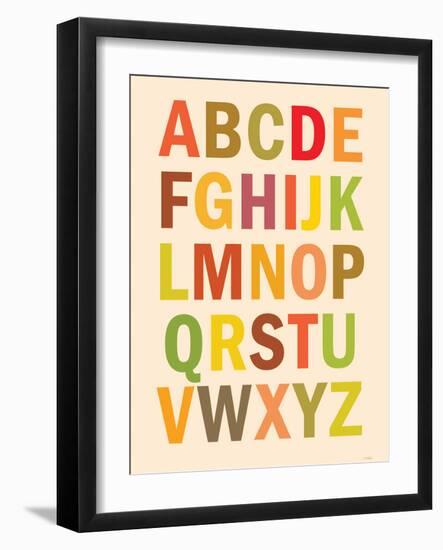 Alphabet (List) Art Poster Print--Framed Art Print