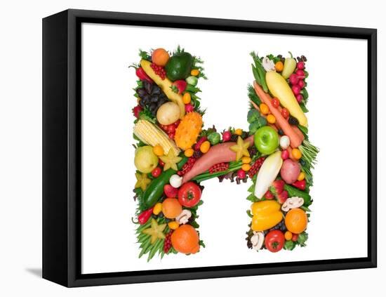 Alphabet Of Health - H-og-vision-Framed Stretched Canvas