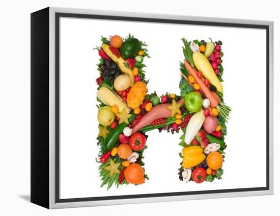 Alphabet Of Health - H-og-vision-Framed Stretched Canvas