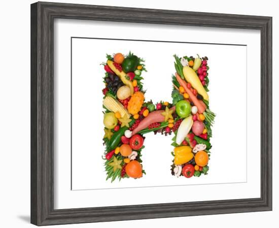 Alphabet Of Health - H-og-vision-Framed Art Print