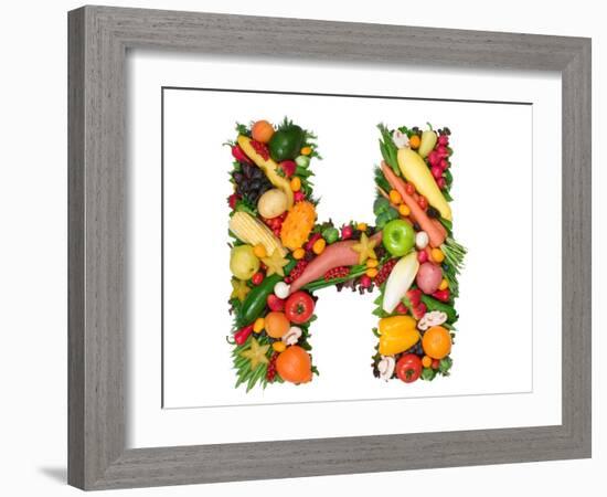 Alphabet Of Health - H-og-vision-Framed Art Print