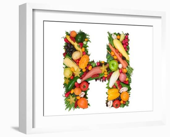 Alphabet Of Health - H-og-vision-Framed Art Print