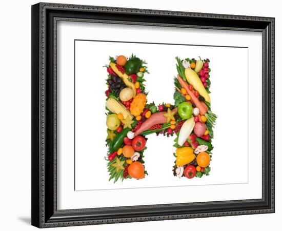 Alphabet Of Health - H-og-vision-Framed Art Print