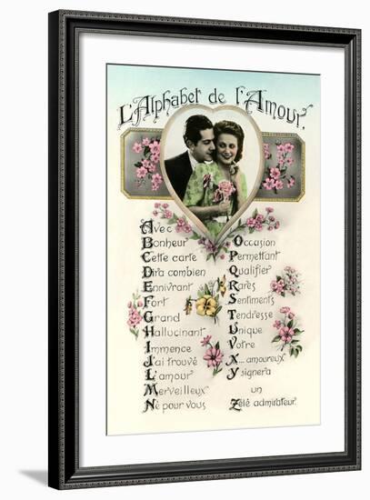 Alphabet of Love-null-Framed Art Print