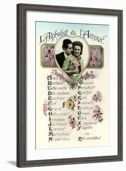 Alphabet of Love-null-Framed Art Print