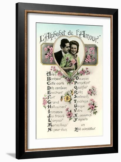 Alphabet of Love-null-Framed Art Print