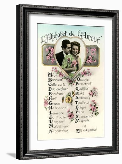 Alphabet of Love-null-Framed Art Print