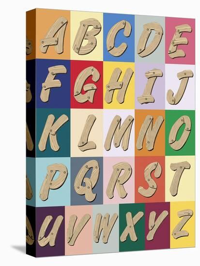 Alphabet Pop-Ken Hurd-Framed Stretched Canvas
