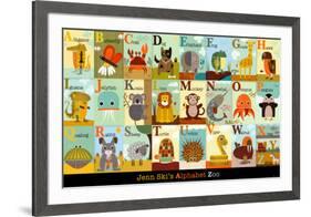 Alphabet Zoo-Jenn Ski-Framed Art Print