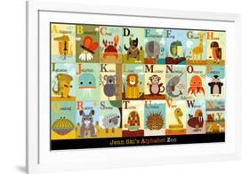Alphabet Zoo-Jenn Ski-Framed Art Print