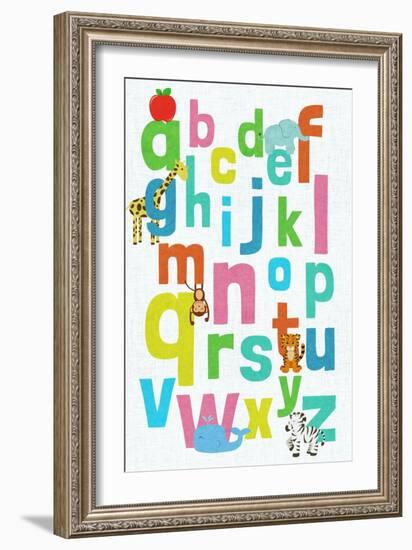 Alphabet-null-Framed Art Print