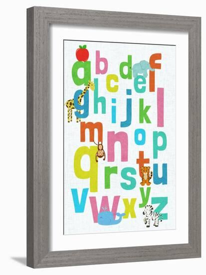 Alphabet-null-Framed Art Print
